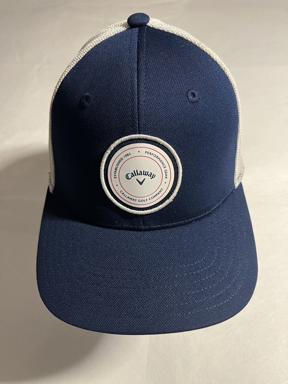 Callaway Golf X-Spann Men’s Navy White Mesh Trucker Snapback Hat Adjustable